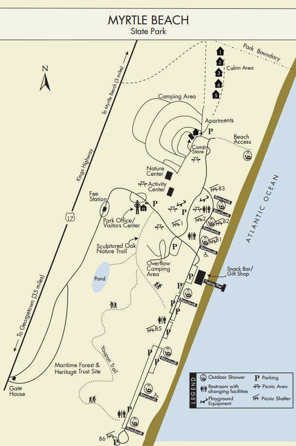 Myrtle Beach State Park Campground Map Myrtle Beach Trails | South Carolina Parks Official Site